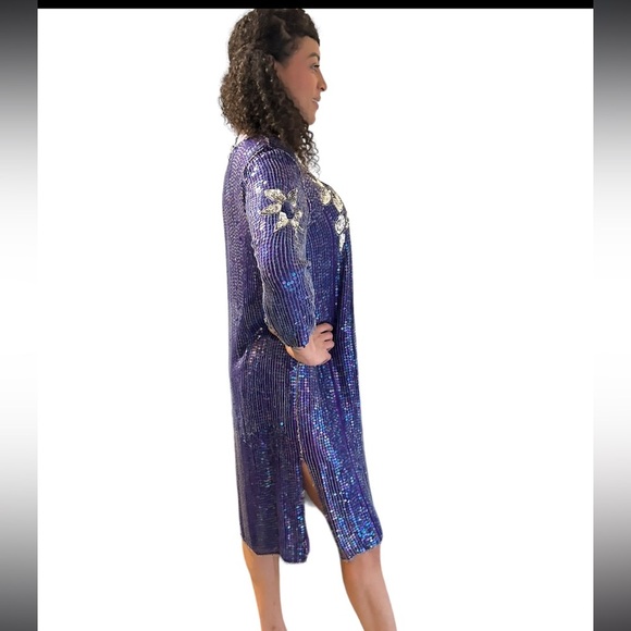 Fully Beaded Silk Tunic Dress Vintage - Picture 2 of 13